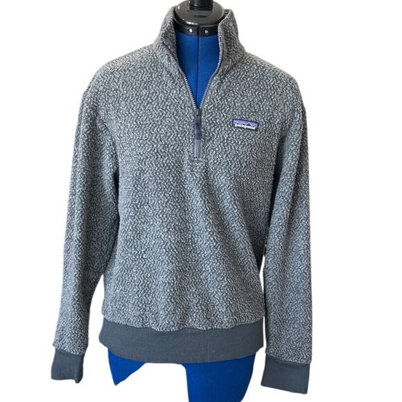 Patagonia Recycled Wool Gray Quarter Zip Fleece Men's Size S Woolyester Gorpcore - Picture 1 of 8